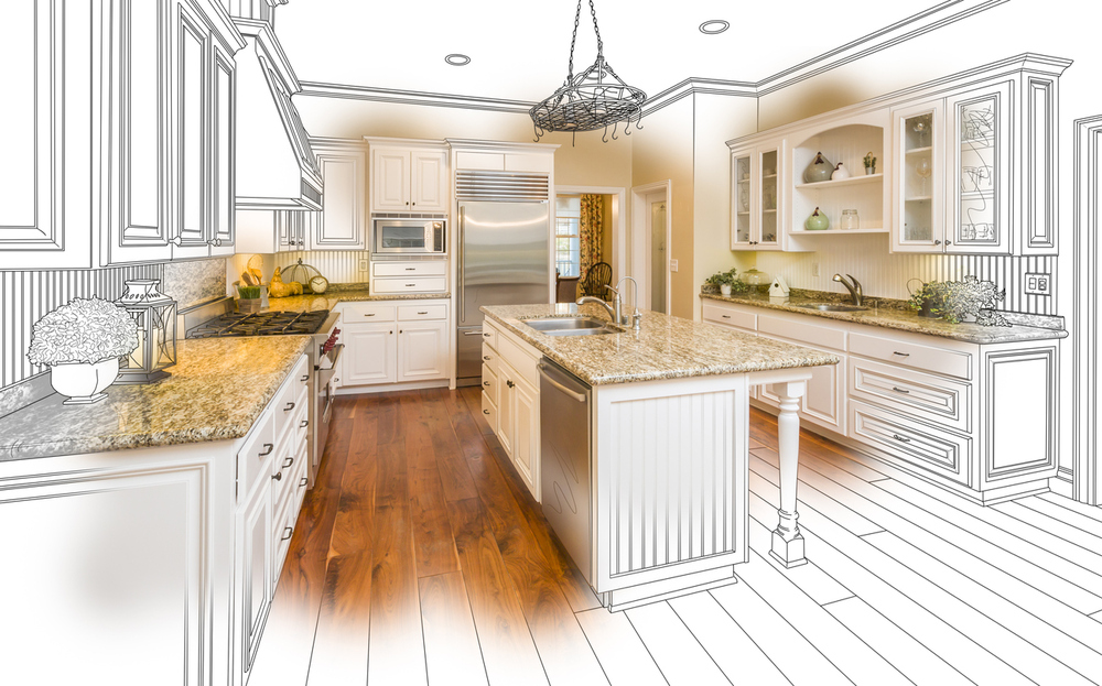 kitchen remodel drawing
